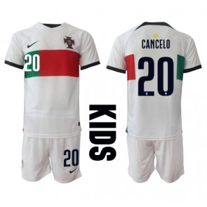 Portugal Joao Cancelo #20 Gostujuci Dres za Dječji SP 2022 Kratak Rukavima (+ kratke hlače)